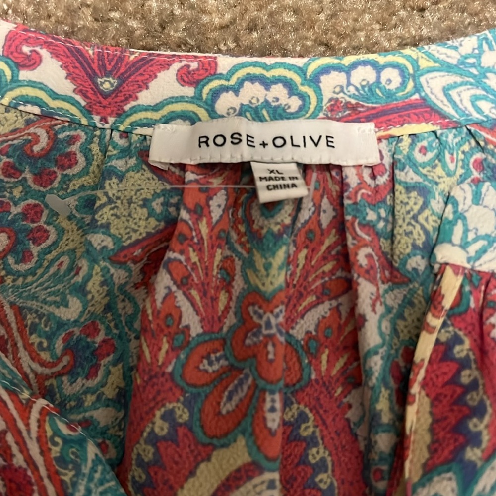 NWOT Rose‎ & Olive Boho Tank/Blouse in XL - Picture 2 of 5